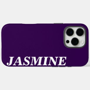 STYLISH MODERN CUSTOM NAME SOLID PURPLE COLOUR iPhone 16 PRO MAX CASE