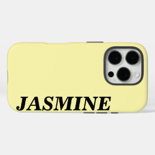 STYLISH MODERN CUSTOM NAME SOLID YELLOW COLOUR  iPhone 16 PRO CASE