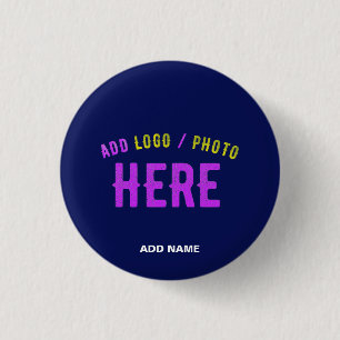 STYLISH MODERN CUSTOM NAVY BLUE VERIFIED BRANDED 3 CM ROUND BADGE