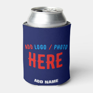 STYLISH MODERN CUSTOM NAVY BLUE VERIFIED BRANDED CAN COOLER