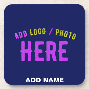 STYLISH MODERN CUSTOM NAVY BLUE VERIFIED BRANDED COASTER