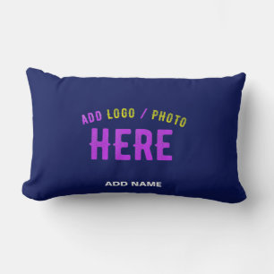 STYLISH MODERN CUSTOM NAVY BLUE VERIFIED BRANDED L LUMBAR CUSHION