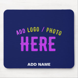 STYLISH MODERN CUSTOM NAVY BLUE VERIFIED BRANDED MOUSE PAD