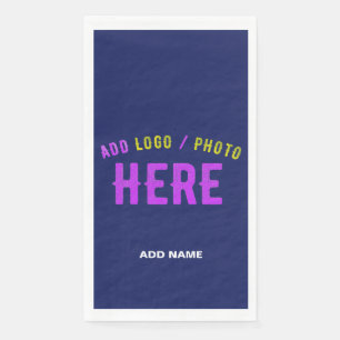 STYLISH MODERN CUSTOM NAVY BLUE VERIFIED BRANDED NAPKIN