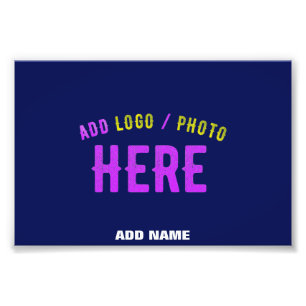STYLISH MODERN CUSTOM NAVY BLUE VERIFIED BRANDED PHOTO PRINT