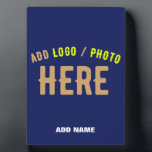 STYLISH MODERN CUSTOM NAVY BLUE VERIFIED BRANDED PLAQUE<br><div class="desc">THIS IS A DESIGN FITTING FOR EVERYONE.YOU CAN CHANGE, RESIZE OR ADD LOGO, PHOTO, TEXT AND COLOURS THE WAY YOU LIKE.THANK YOU.</div>