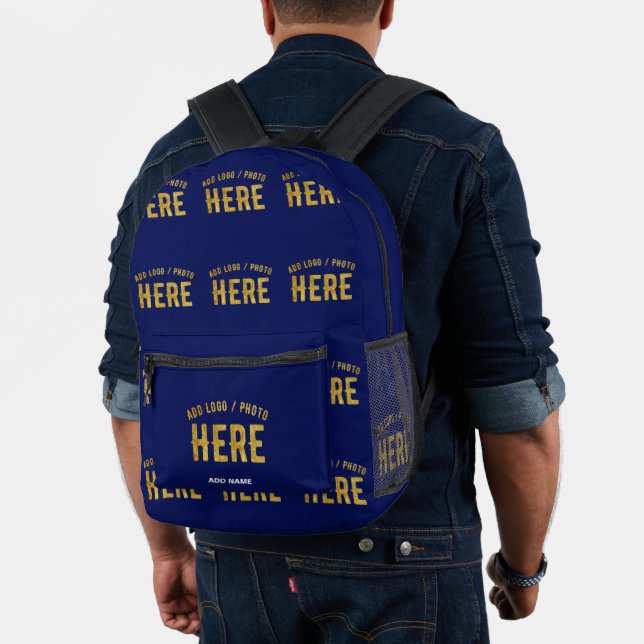 STYLISH MODERN CUSTOM NAVY BLUE VERIFIED BRANDED PRINTED BACKPACK (Insitu (Model))