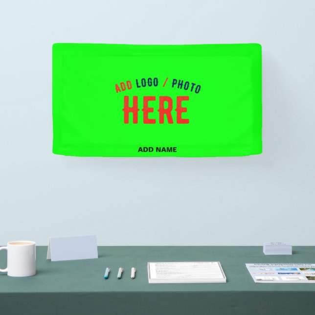 STYLISH MODERN CUSTOM NEON GREEN VERIFIED BRANDED BANNER (Tradeshow)