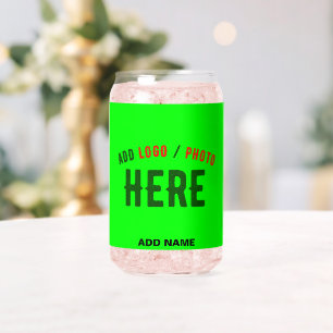 STYLISH MODERN CUSTOM NEON GREEN VERIFIED BRANDED CAN GLASS