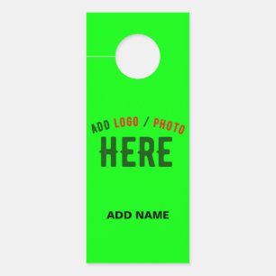 STYLISH MODERN CUSTOM NEON GREEN VERIFIED BRANDED DOOR HANGER