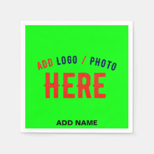 STYLISH MODERN CUSTOM NEON GREEN VERIFIED BRANDED NAPKIN