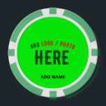 STYLISH MODERN CUSTOM NEON GREEN VERIFIED BRANDED POKER CHIPS<br><div class="desc">THIS IS A DESIGN FITTING FOR EVERYONE.YOU CAN CHANGE, RESIZE OR ADD LOGO, PHOTO, TEXT AND COLOURS THE WAY YOU LIKE.THANK YOU.</div>