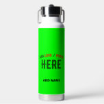 STYLISH MODERN CUSTOM NEON GREEN VERIFIED BRANDED WATER BOTTLE<br><div class="desc">THIS IS A DESIGN FITTING FOR EVERYONE.YOU CAN CHANGE, RESIZE OR ADD LOGO, PHOTO, TEXT AND COLOURS THE WAY YOU LIKE.THANK YOU.</div>