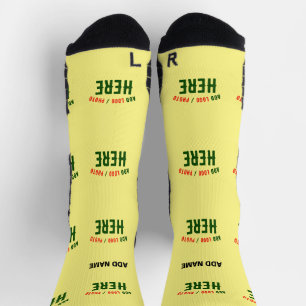 STYLISH MODERN CUSTOM PASTEL YELLOW VERIFIED BRAND SOCKS
