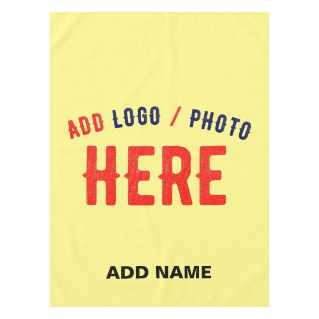 STYLISH MODERN CUSTOM PASTEL YELLOW VERIFIED BRAND TABLECLOTH (Front)