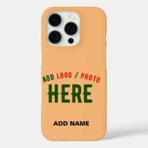 STYLISH MODERN CUSTOM PEACH ORANGE VERIFIED BRAND iPhone 16 PRO CASE