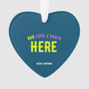 STYLISH MODERN CUSTOM PRUSSIAN BLUE VERIFIED BRAND ORNAMENT