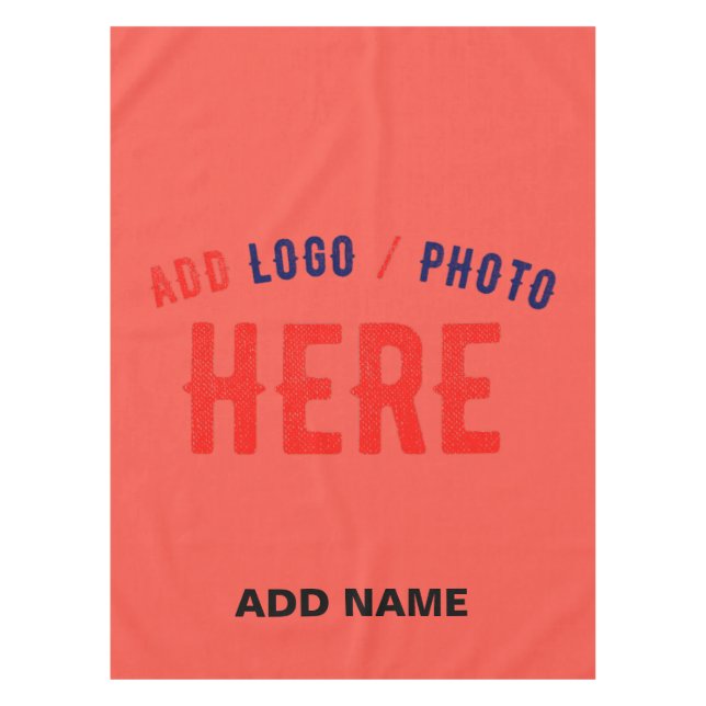 STYLISH MODERN CUSTOM RED ORANGE VERIFIED BRAND TABLECLOTH (Front)