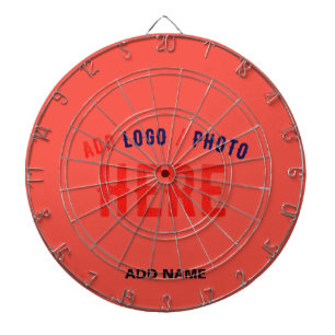 STYLISH MODERN CUSTOM RED ORANGE VERIFIED BRANDED DARTBOARD
