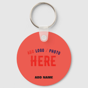 STYLISH MODERN CUSTOM RED ORANGE VERIFIED BRANDED KEY RING
