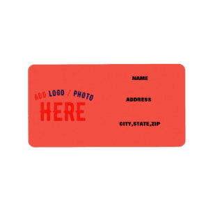 STYLISH MODERN CUSTOM RED ORANGE VERIFIED BRANDED LABEL