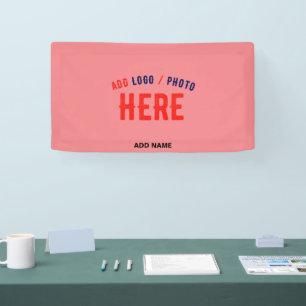 STYLISH MODERN CUSTOM SALMON PINK VERIFIED BRANDED BANNER