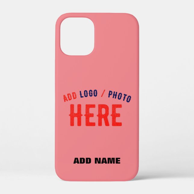 STYLISH MODERN CUSTOM SALMON PINK VERIFIED BRANDED Case-Mate iPhone CASE (Back)
