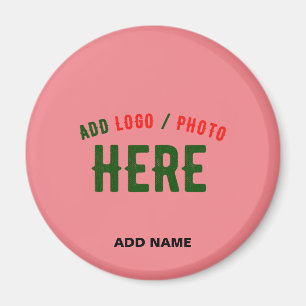 STYLISH MODERN CUSTOM SALMON PINK VERIFIED BRANDED MAGNET