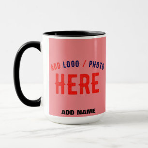 STYLISH MODERN CUSTOM SALMON PINK VERIFIED BRANDED MUG