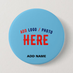 STYLISH MODERN CUSTOM SWAG SKY BLUE VERIFIED BRAND 7.5 CM ROUND BADGE