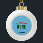 STYLISH MODERN CUSTOM SWAG SKY BLUE VERIFIED BRAND CERAMIC BALL CHRISTMAS ORNAMENT<br><div class="desc">THIS IS A DESIGN FITTING FOR EVERYONE.YOU CAN CHANGE, RESIZE OR ADD LOGO, PHOTO, TEXT AND COLOURS THE WAY YOU LIKE.THANK YOU.</div>