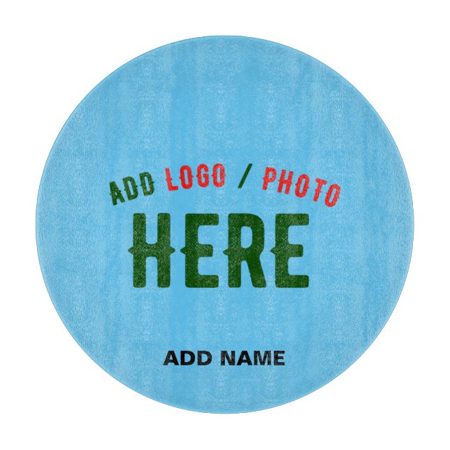 STYLISH MODERN CUSTOM SWAG SKY BLUE VERIFIED BRAND CUTTING BOARD (Front)