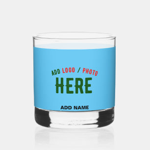 STYLISH MODERN CUSTOM SWAG SKY BLUE VERIFIED BRAND WHISKEY GLASS