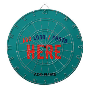 STYLISH MODERN CUSTOM TEAL GREEN VERIFIED BRANDED DARTBOARD