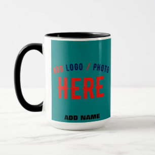 STYLISH MODERN CUSTOM TEAL GREEN VERIFIED BRANDED MUG