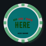 STYLISH MODERN CUSTOM TEAL GREEN VERIFIED BRANDED POKER CHIPS<br><div class="desc">THIS IS A DESIGN FITTING FOR EVERYONE.YOU CAN CHANGE, RESIZE OR ADD LOGO, PHOTO, TEXT AND COLOURS THE WAY YOU LIKE.THANK YOU.</div>