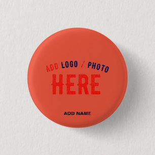 STYLISH MODERN CUSTOM TOMATO RED VERIFIED BRANDED 3 CM ROUND BADGE