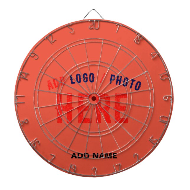 STYLISH MODERN CUSTOM TOMATO RED VERIFIED BRANDED DARTBOARD (Front)