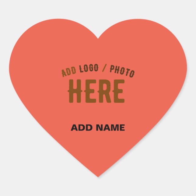 STYLISH MODERN CUSTOM TOMATO RED VERIFIED BRANDED HEART STICKER (Front)