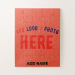 STYLISH MODERN CUSTOM TOMATO RED VERIFIED BRANDED JIGSAW PUZZLE<br><div class="desc">THIS IS A DESIGN FITTING FOR EVERYONE.YOU CAN CHANGE, RESIZE OR ADD LOGO, PHOTO, TEXT AND COLOURS THE WAY YOU LIKE.THANK YOU.</div>