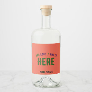 STYLISH MODERN CUSTOM TOMATO RED VERIFIED BRANDED LIQUOR BOTTLE LABEL
