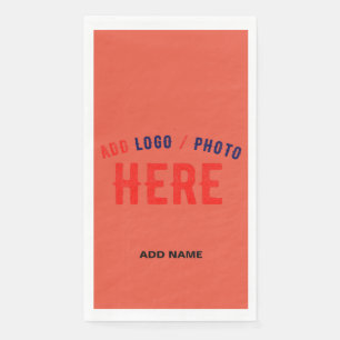 STYLISH MODERN CUSTOM TOMATO RED VERIFIED BRANDED NAPKIN