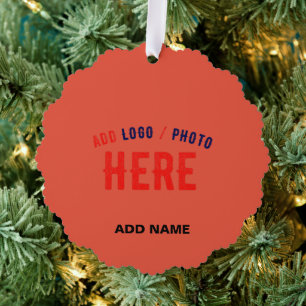 STYLISH MODERN CUSTOM TOMATO RED VERIFIED BRANDED TREE DECORATION CARD