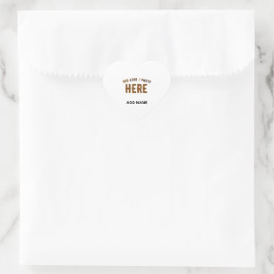 STYLISH MODERN CUSTOM WHITE VERIFIED BRANDED BAG  HEART STICKER
