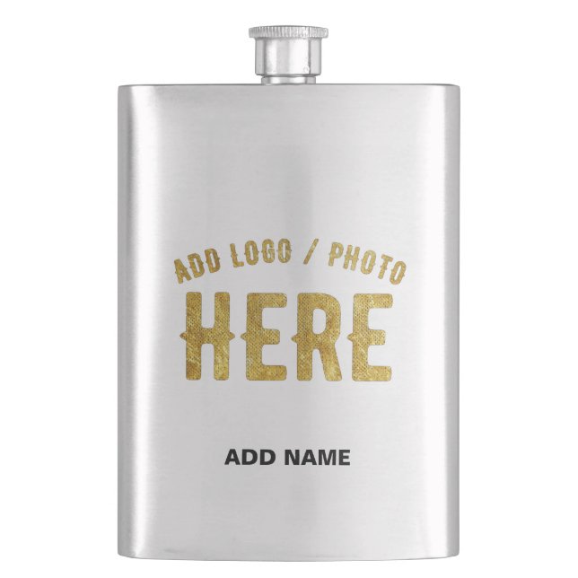 STYLISH MODERN CUSTOMIZABLE ASH VERIFIED BRANDED HIP FLASK (Front)