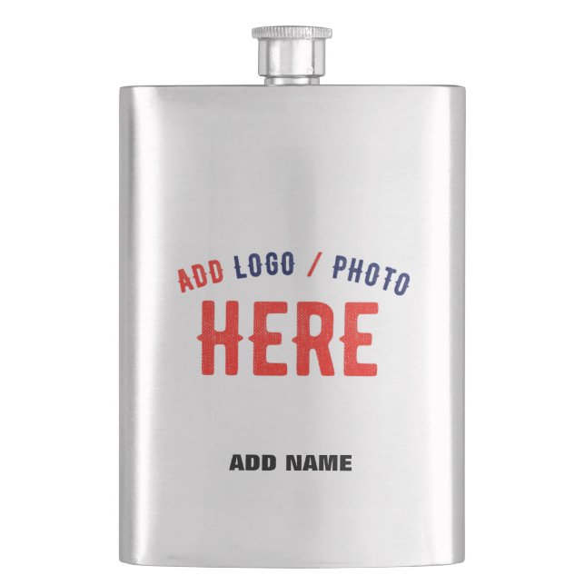 STYLISH MODERN CUSTOMIZABLE ASH VERIFIED BRANDED HIP FLASK (Front)