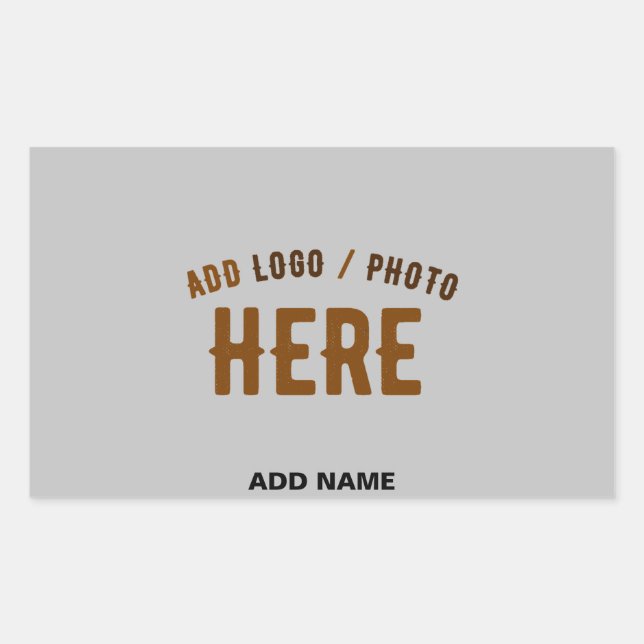 STYLISH MODERN CUSTOMIZABLE ASH VERIFIED BRANDED RECTANGULAR STICKER (Front)