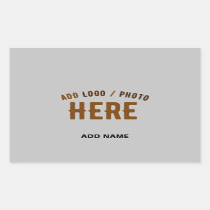 STYLISH MODERN CUSTOMIZABLE ASH VERIFIED BRANDED RECTANGULAR STICKER