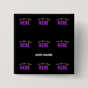 STYLISH MODERN CUSTOMIZABLE BLACK VERIFIED BRAND 15 CM SQUARE BADGE
