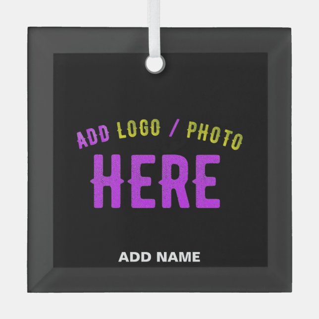 STYLISH MODERN CUSTOMIZABLE BLACK VERIFIED BRAND GLASS TREE DECORATION (Front)